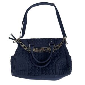 Vera Bradley Women's Xtra Large Quilted Tote Bag Shoulder Bag Navy Blue